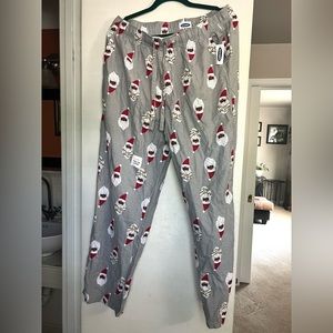Old Navy Black Santa pajama pants